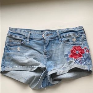Hollister low rise short short with flower design